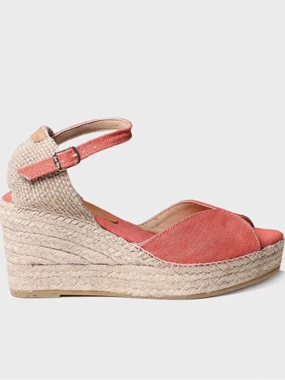 Espadrille Wedge Sandals Peep Toe Ankle Strap Brick Red 10 NWT